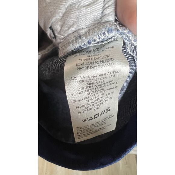 Anthropologie The‎ Portside Button-Front Stretchy Romper Blue Denim Sz 8 - Picture 11 of 13